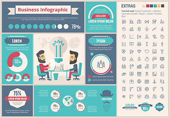 Image showing Business flat design Infographic Template