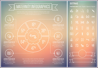 Image showing Maternity Line Design Infographic Template