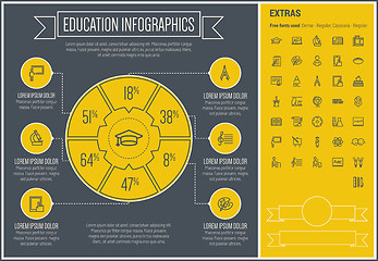 Image showing Education Line Design Infographic Template