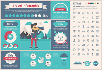 Image showing Travel flat design Infographic Template