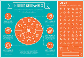 Image showing Ecology Line Design Infographic Template