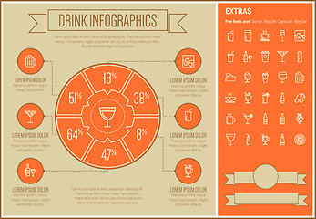 Image showing Drink Line Design Infographic Template