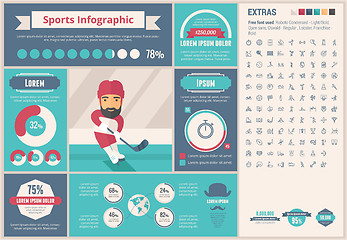 Image showing Sports flat design Infographic Template