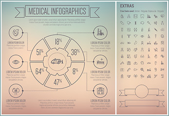 Image showing Medical Line Design Infographic Template