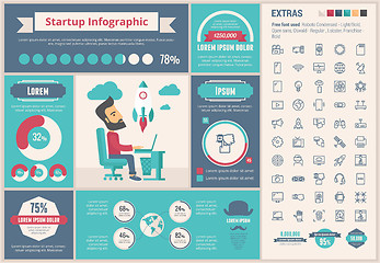 Image showing Start up flat design Infographic Template