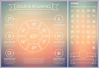 Image showing Education Line Design Infographic Template