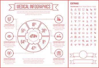 Image showing Medical Line Design Infographic Template