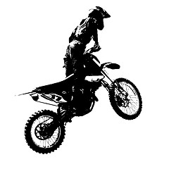 Image showing Rider participates motocross championship.