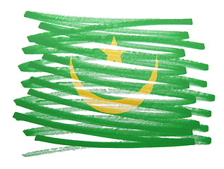 Image showing Flag illustration - Mauritania