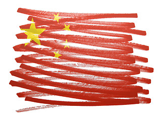 Image showing Flag illustration - China