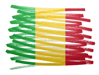 Image showing Flag illustration - Mali