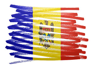 Image showing Flag illustration - Moldova