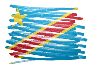 Image showing Flag illustration - Congo
