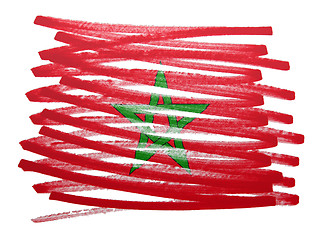 Image showing Flag illustration - Morocco