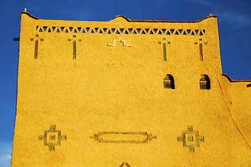 Image showing old brown construction in africa morocco  