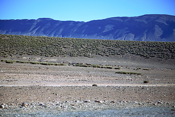 Image showing valley hill   in   morocco   mountain ground  