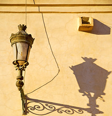 Image showing  street lamp in morocco shadow and decoration