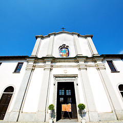 Image showing old architecture in italy europe milan religion and sunlight