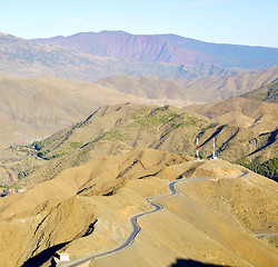 Image showing in ground africa morocco the bush  dry atlas mountain