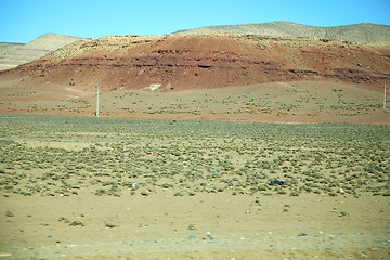 Image showing valley in   africa   ground isolated hill 