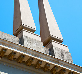 Image showing abstract old column in the  country  of europe italy and marble 