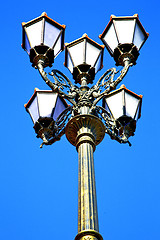 Image showing  street lamp in morocco africa old lantern sky