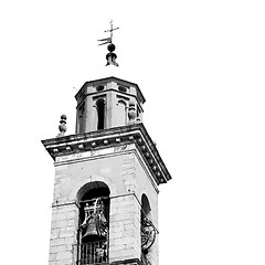 Image showing monument  clock tower in italy europe old  stone and bell