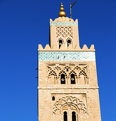 Image showing in maroc africa minaret and the blue    sky