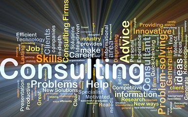 Image showing Consulting background concept glowing