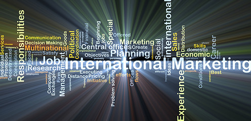 Image showing International marketing background concept glowing