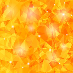 Image showing Abstract Orange Polygonal Background