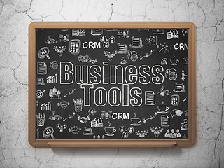Image showing Business concept: Business Tools on School Board background
