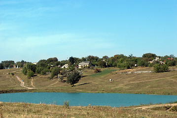 Image showing Lake road from clay