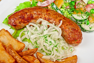 Image showing Roasted sausage