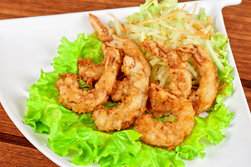 Image showing Fried shrimps