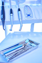 Image showing Closeup of a modern dentist tools