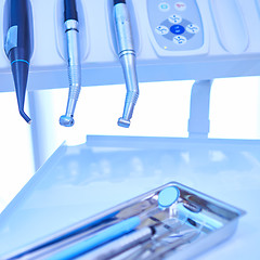 Image showing Closeup of a modern dentist tools