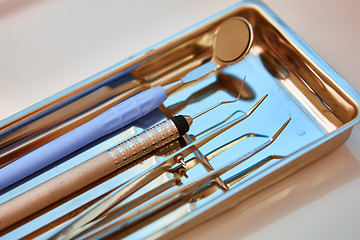 Image showing Closeup of a modern dentist tools