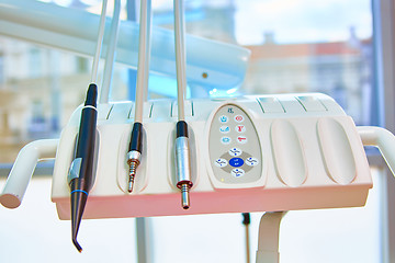 Image showing Closeup of a modern dentist tools