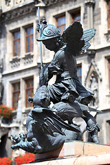 Image showing Putto Statue on the Marienplatz in Munich, German