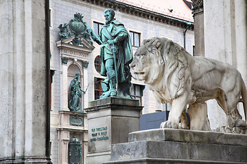 Image showing Odeonsplatz - Feldherrnhalle in Munich Germany