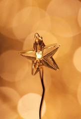 Image showing Christmas star light macro