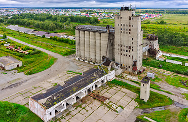 Image showing Bird eye view on grain elevator