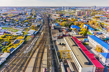 Image showing Voynovka railway node. Industrial district. Tyumen