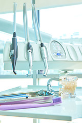 Image showing Closeup of a modern dentist tools