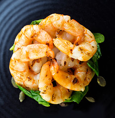 Image showing grilled shrimps