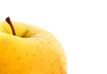 Image showing Yellow apple. Macro