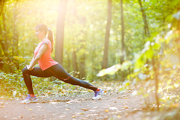 Image showing woman practicing or exercising