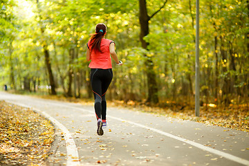 Image showing woman running in park