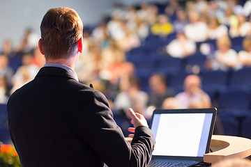 Image showing Speaker at Business Conference and Presentation.